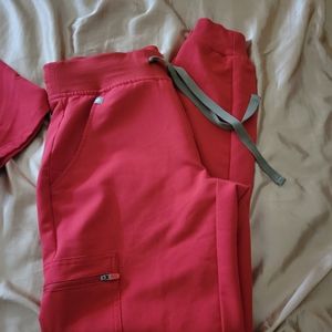 Figs scrub set Pop Red